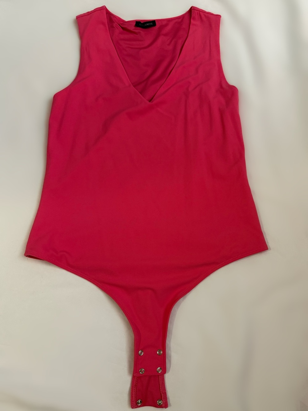 Dynamite Hot Pink V-Neck Sleeveless Bodysuit Size M